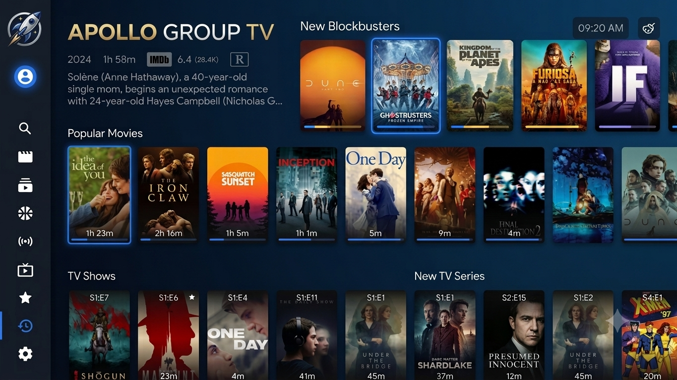 Apollo Group TV mobile application streaming live TV on apollogroups.tv